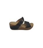 Saboti dama 38, imitatie de piele, negru