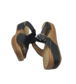 Saboti dama 38, imitatie de piele, negru - imagine 4