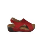Sandale dama 39, imitatie de piele, rosu