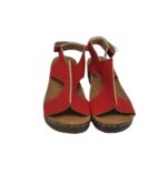 Sandale dama 39, imitatie de piele, rosu - imagine 3