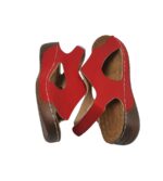 Sandale dama 39, imitatie de piele, rosu - imagine 4
