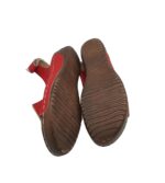 Sandale dama 39, imitatie de piele, rosu - imagine 5
