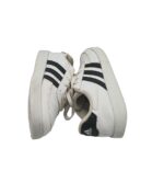 Adidasi dama Adidas, 38, imitatie de piele, alb negru - imagine 4