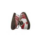 Adidasi copii Adidas, 32, piele intoarsa, piele, alb rosu - imagine 4