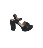 Sandale dama Primark, 39, material textil, negru