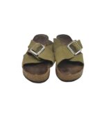 Saboti dama 38, imitatie de piele, kaki - imagine 3