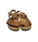 Sandale dama 41, piele intoarsa, maro - imagine 3