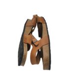 Sandale dama 41, piele intoarsa, maro - imagine 4