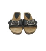 Saboti dama 38, piele, negru - imagine 3