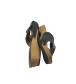 Saboti dama 38, piele, negru - imagine 4