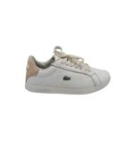 Adidasi dama Lacoste, 39.5, piele, alb