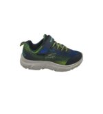 Adidasi copii Skechers, 35, imitatie de piele, material textil, negru albastru