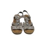 Sandale dama Rieker, 37, imitatie de piele, material textil, gri - imagine 3