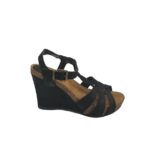 Sandale dama 39, material textil, negru