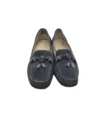 Mocasini dama 37, piele intoarsa, albastru - imagine 3