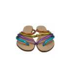 Saboti dama On y G0, 41, imitatie de piele, multicolor - imagine 3