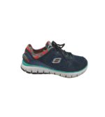 Adidasi dama Skechers, 40, imitatie de piele, material textil, albastru