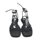 Sandale dama Primark, 37, imitatie de piele, negru - imagine 4