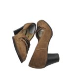 Pantofi dama Gortz, 39, piele intoarsa, maro - imagine 4