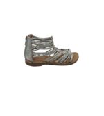 Sandale copii 33, imitatie de piele, gri
