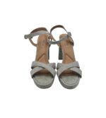 Sandale dama New Look, 38, material textil, gri - imagine 3