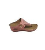 Saboti dama 40, imitatie de piele, roz