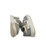 Adidasi copii Fashion, 24, imitatie de piele, alb gri - imagine 4