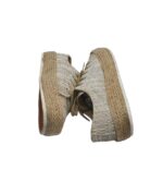 Tenisi dama 39, material textil, imitatie de piele, bej - imagine 4
