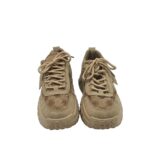 Adidasi dama Fashion, 36, imitatie de piele, material textil, bej - imagine 3
