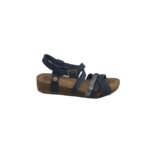 Sandale dama Mustang, 37, imitatie de piele, piele, bleumarin