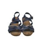 Sandale dama Mustang, 37, imitatie de piele, piele, bleumarin - imagine 3