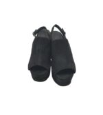 Sandale dama Asos, 36, material textil, negru - imagine 3