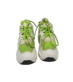 Adidasi dama 38, imitatie de piele, material textil, alb verde - imagine 3
