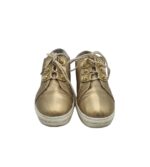 Adidasi dama 38, imitatie de piele, auriu - imagine 3