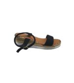 Sandale dama 38, material textil, negru