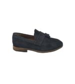 Mocasini barbati River Island, 43, piele intoarsa, bleumarin