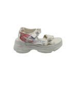 Sandale copii  38, imitatie de piele, material textil, alb