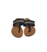 Saboti dama Graceland, 36, imitatie de piele, material textil, negru - imagine 3