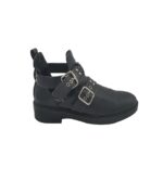 Botine dama Divided, 38, imitatie de piele, negru