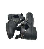 Botine dama Divided, 38, imitatie de piele, negru - imagine 4