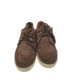 Tenisi barbati Lacoste, 41, piele intoarsa, maro - imagine 3