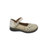 Balerini dama 39, imitatie de piele, alb crem