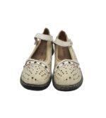 Balerini dama 39, imitatie de piele, alb crem - imagine 3