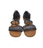 Sandale dama Star Collection, 42, material textil, negru albastru - imagine 3