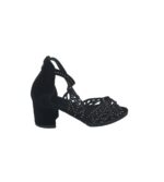 Sandale dama 38, material textil, negru