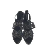 Sandale dama 38, material textil, negru - imagine 3
