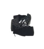 Sandale dama 38, material textil, negru - imagine 4