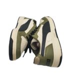 Adidasi barbati Puma, 47, imitatie de piele, alb verde - imagine 4