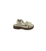 Sandale copii 27, imitatie de piele, alb