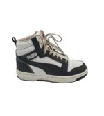 Adidasi dama Puma, 38, imitatie de piele, alb negru